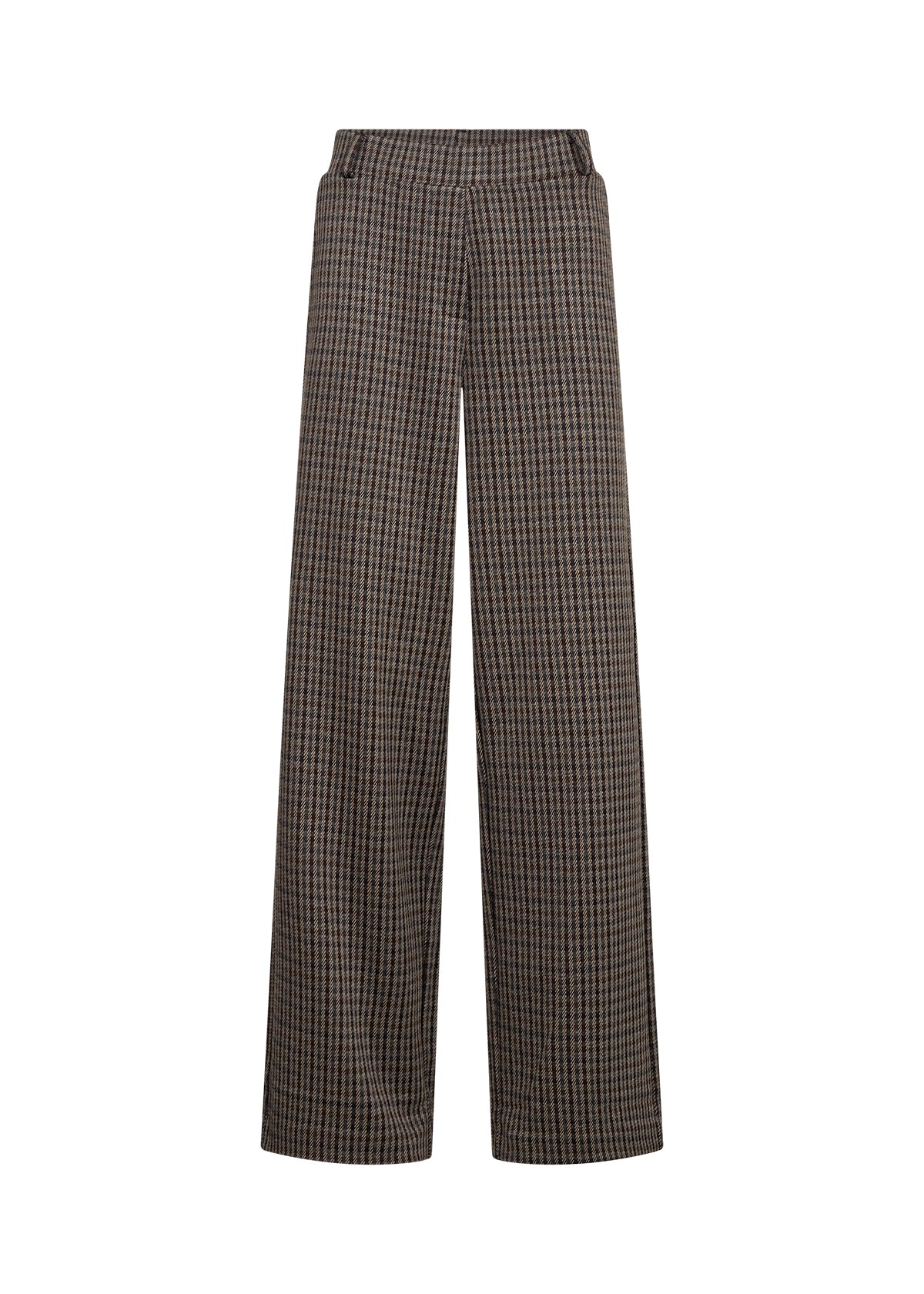 Hekla Wide Leg Plaid Print Trousers