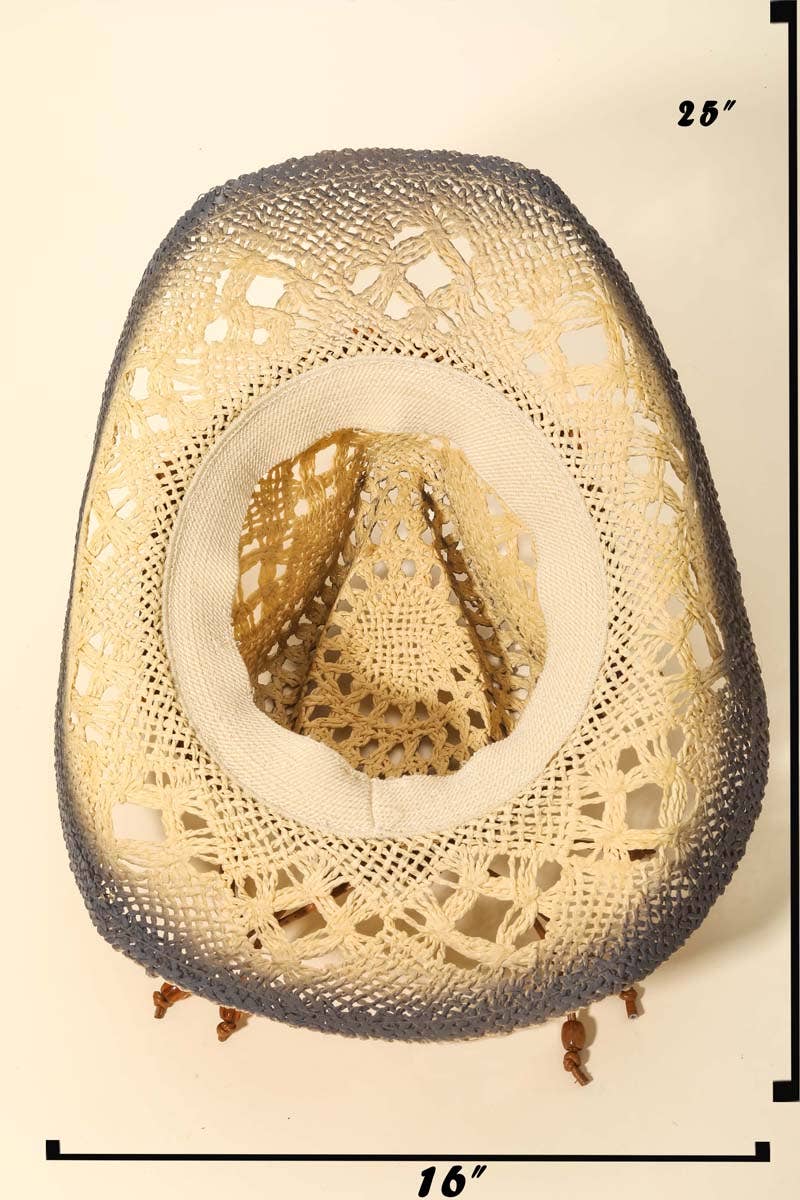 Braided Straw Cowboy Hat