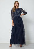 Embellished Sequin Maxi Dress