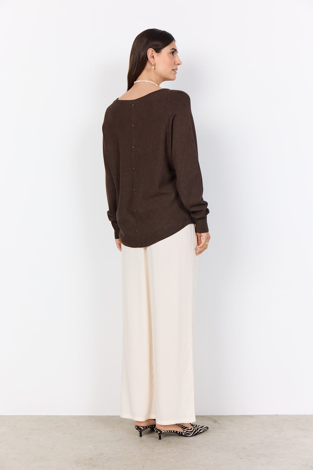 Dollie Back Button Detail Sweater