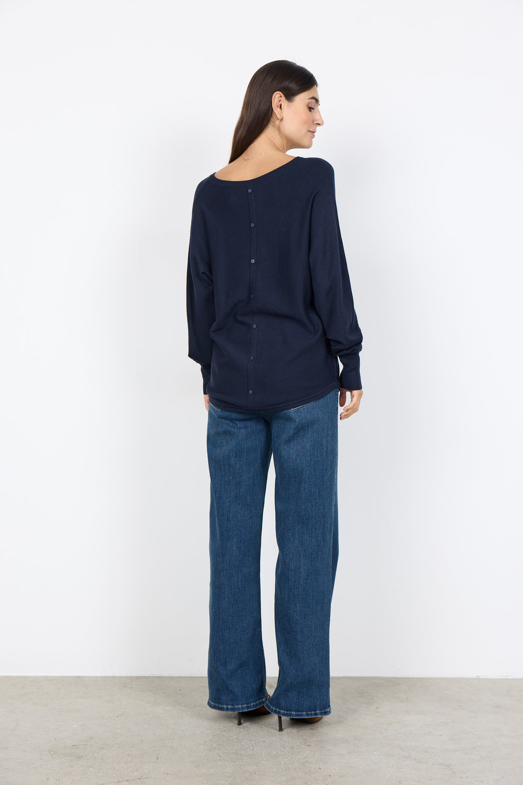Dollie Back Button Detail Sweater
