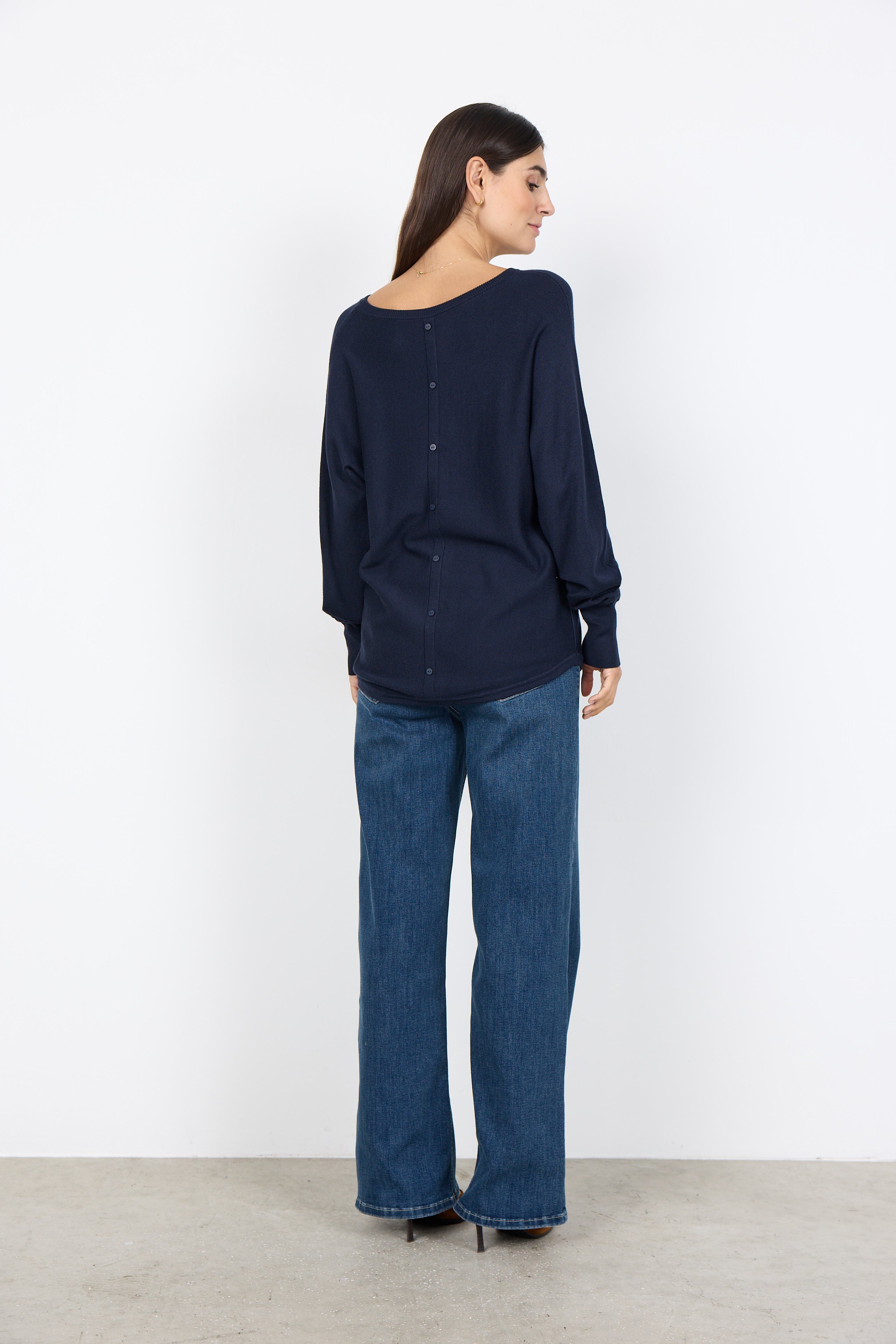 Dollie Back Button Detail Sweater