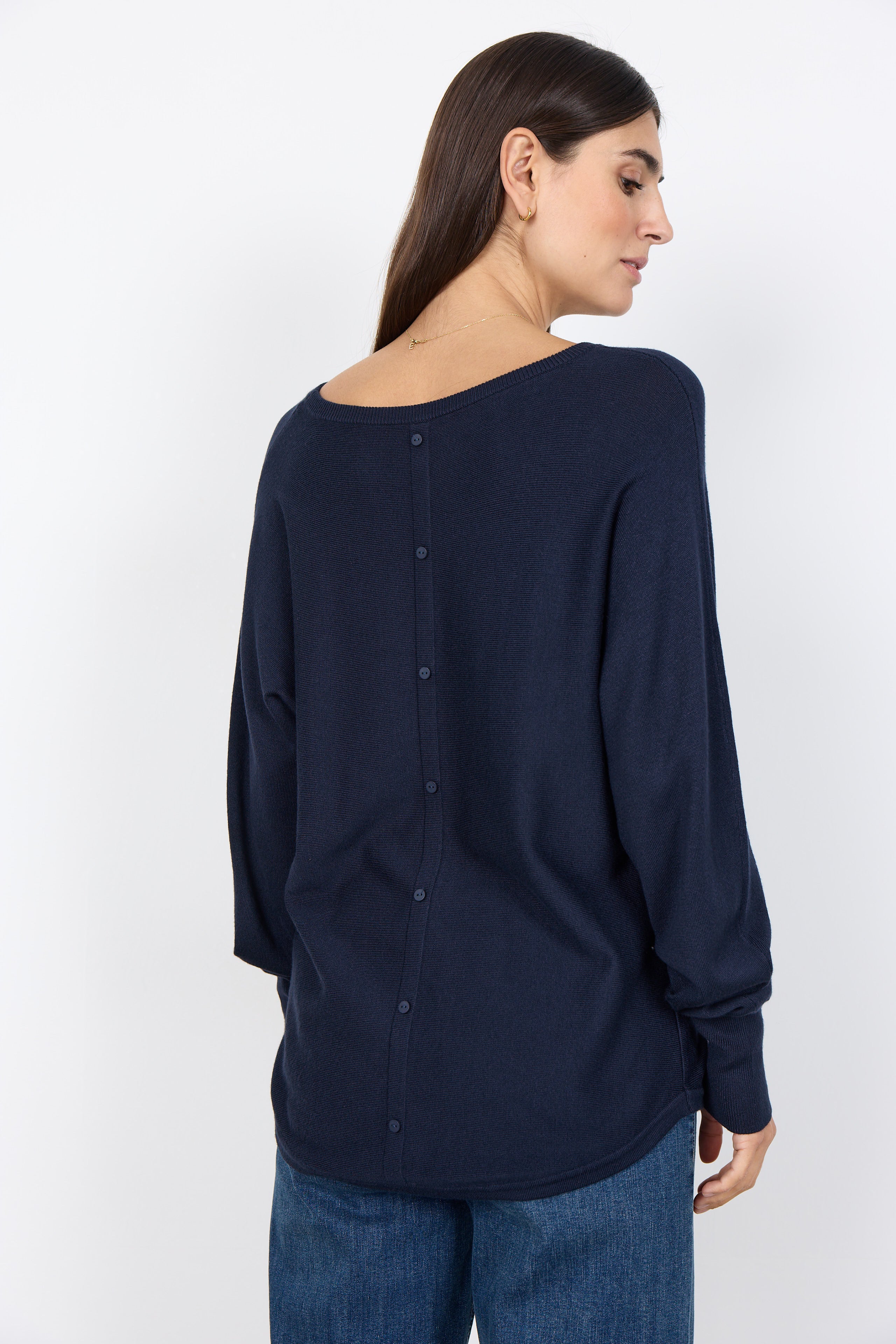Dollie Back Button Detail Sweater