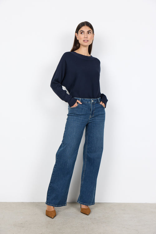 Dollie Ribbed Round Neck Pullover
