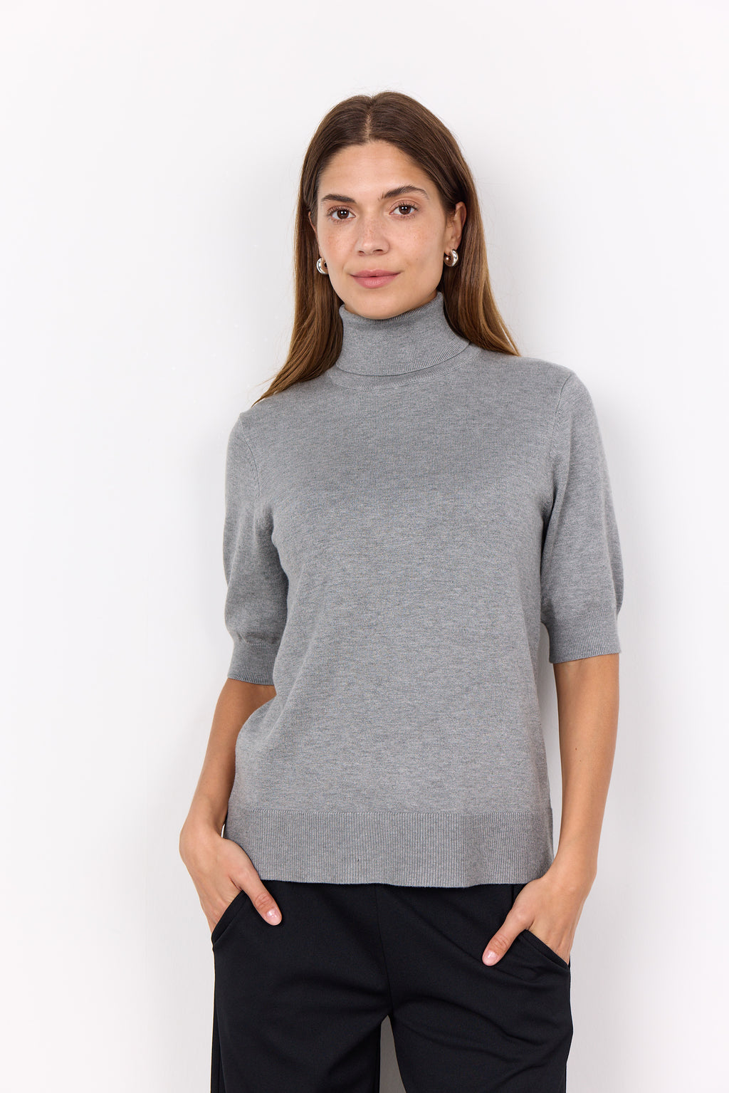 Short Sleeve Turtleneck Top