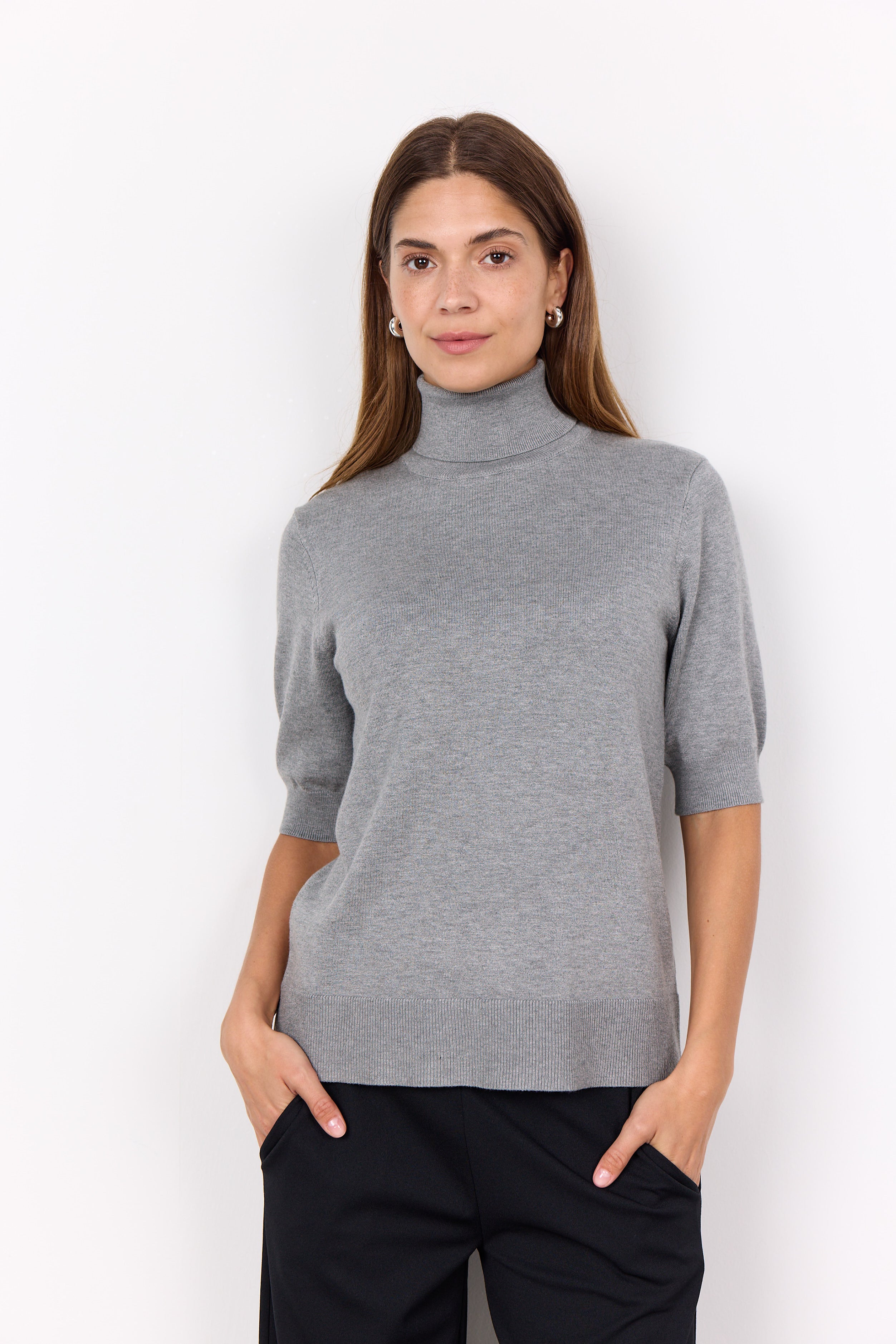 Short Sleeve Turtleneck Top