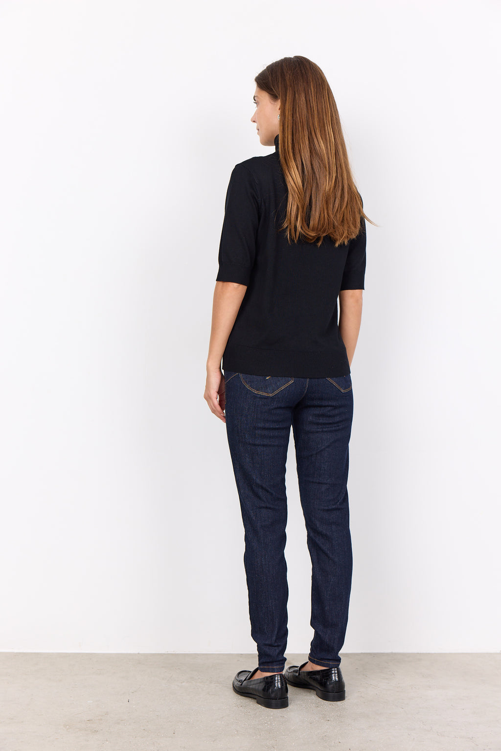 Dollie Short Sleeve Turtle Neck Top