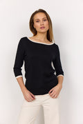 Dollie Contrast Trim Knit Pullover