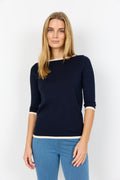 Dollie Contrast Trim Knit Pullover
