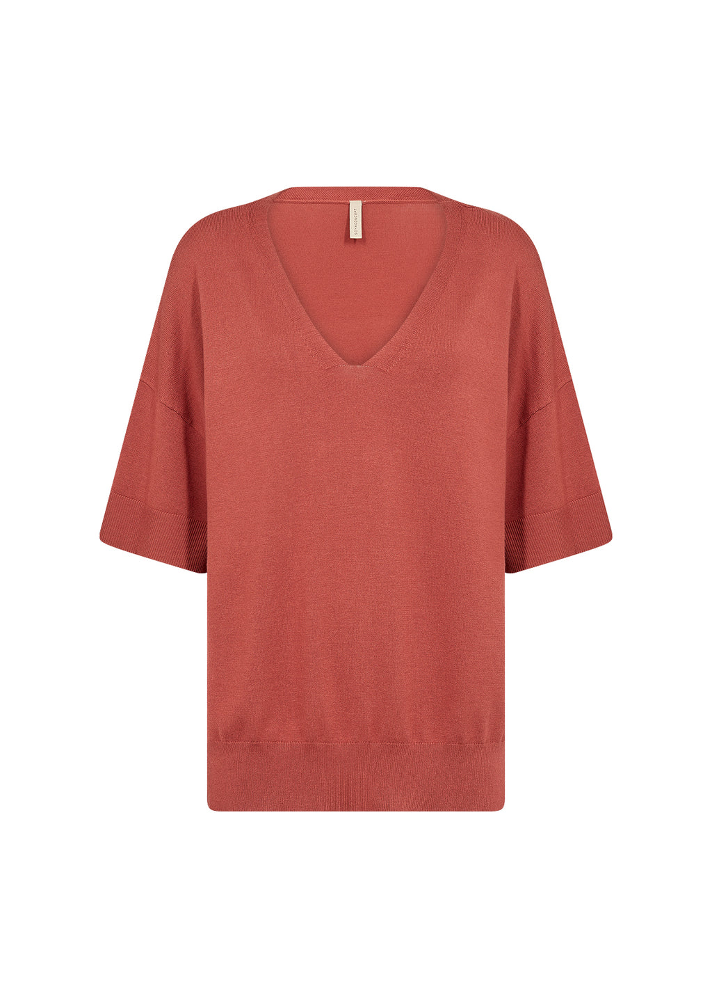 Dollie Ribbed Detail V-Neck Top