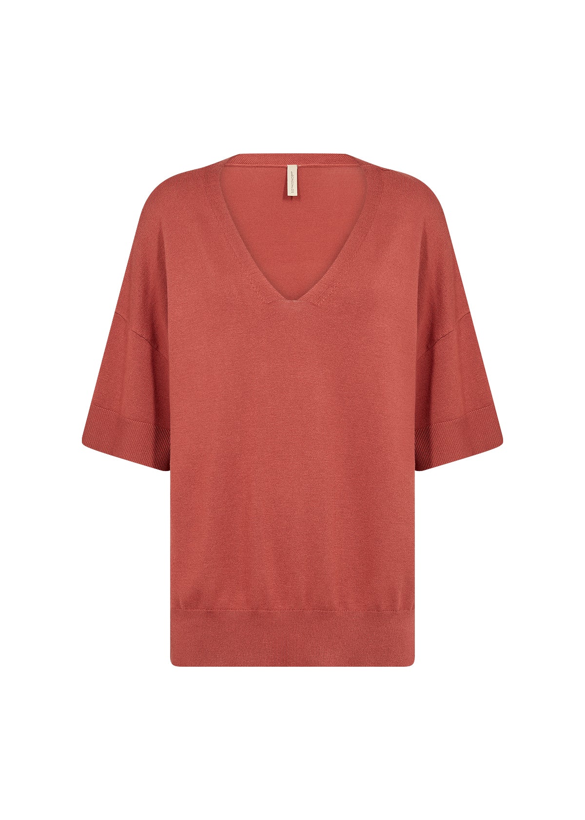 Dollie Ribbed Detail V-Neck Top