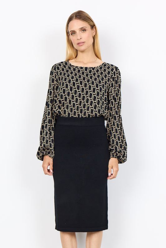 Dollie Knee Length Knit Pencil Skirt