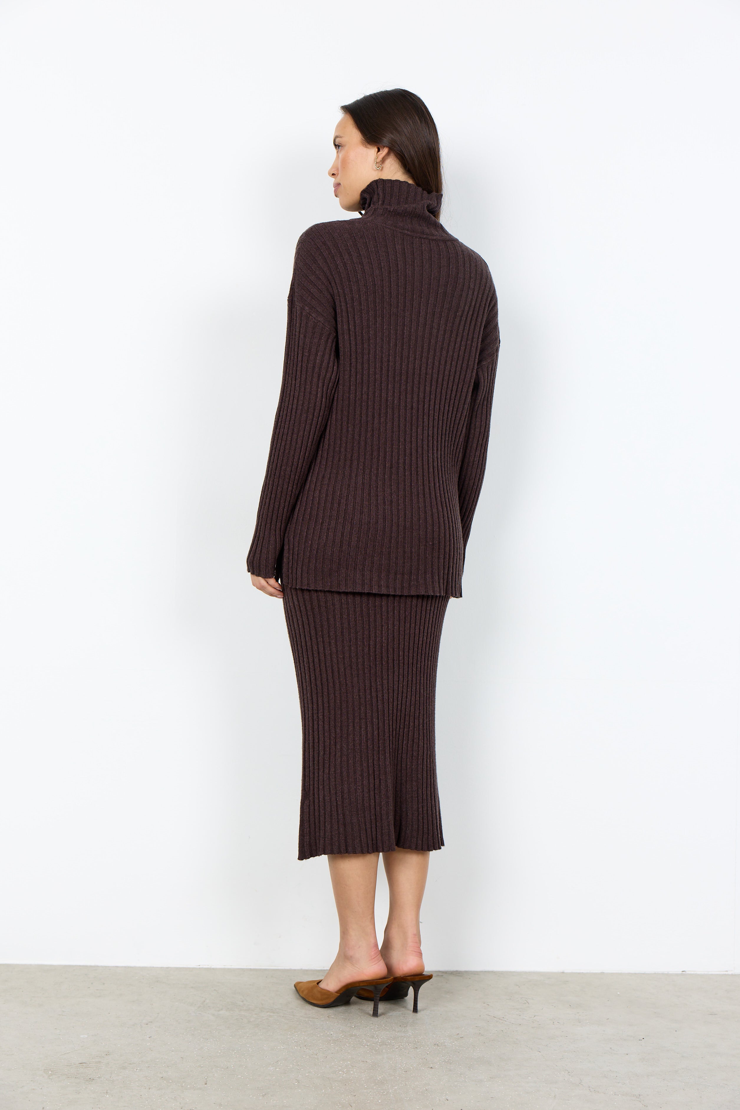 Kanita Ribbed Knit Mock Neck Pullover