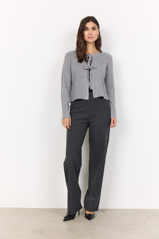 Kanita Ribbed Tie Front Cardigan