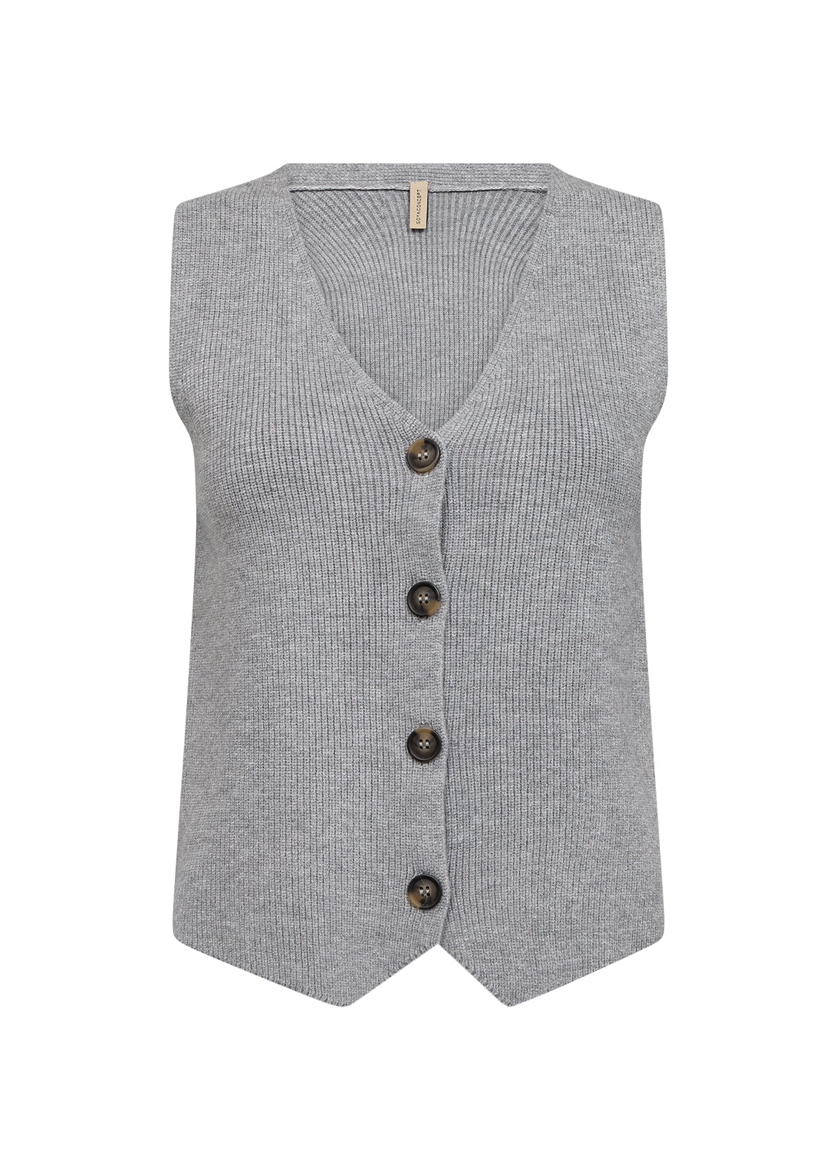 Kanita Ribbed Button Up Knit Vest