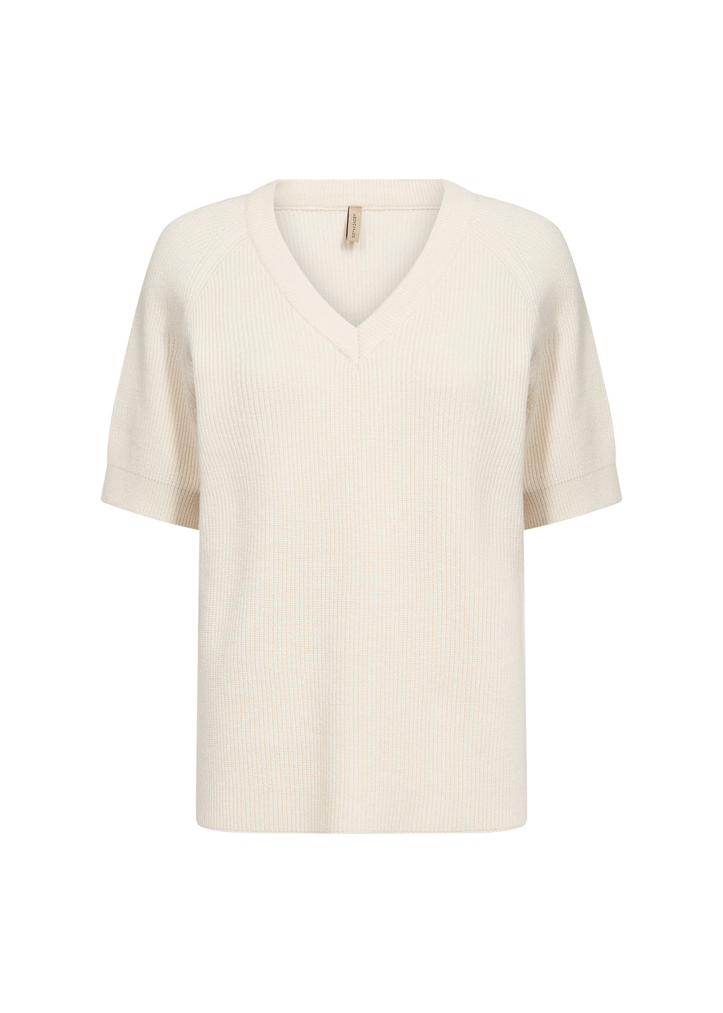 Kanita V-Neck Ribbed Knit T-Shirt