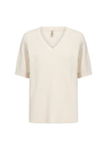 Kanita V-Neck Ribbed Knit T-Shirt