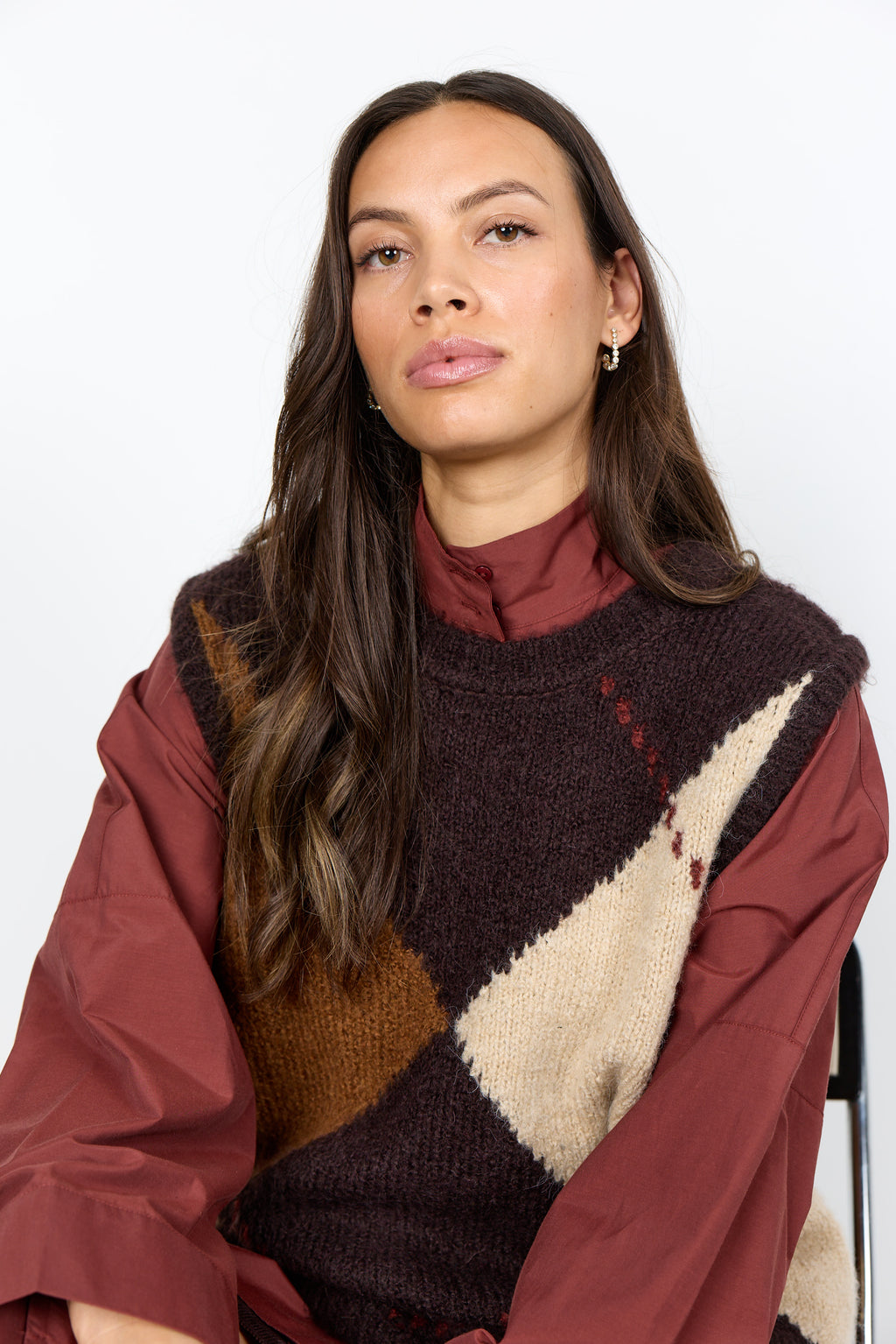 Hacer Argyle Crewneck Sweater Vest