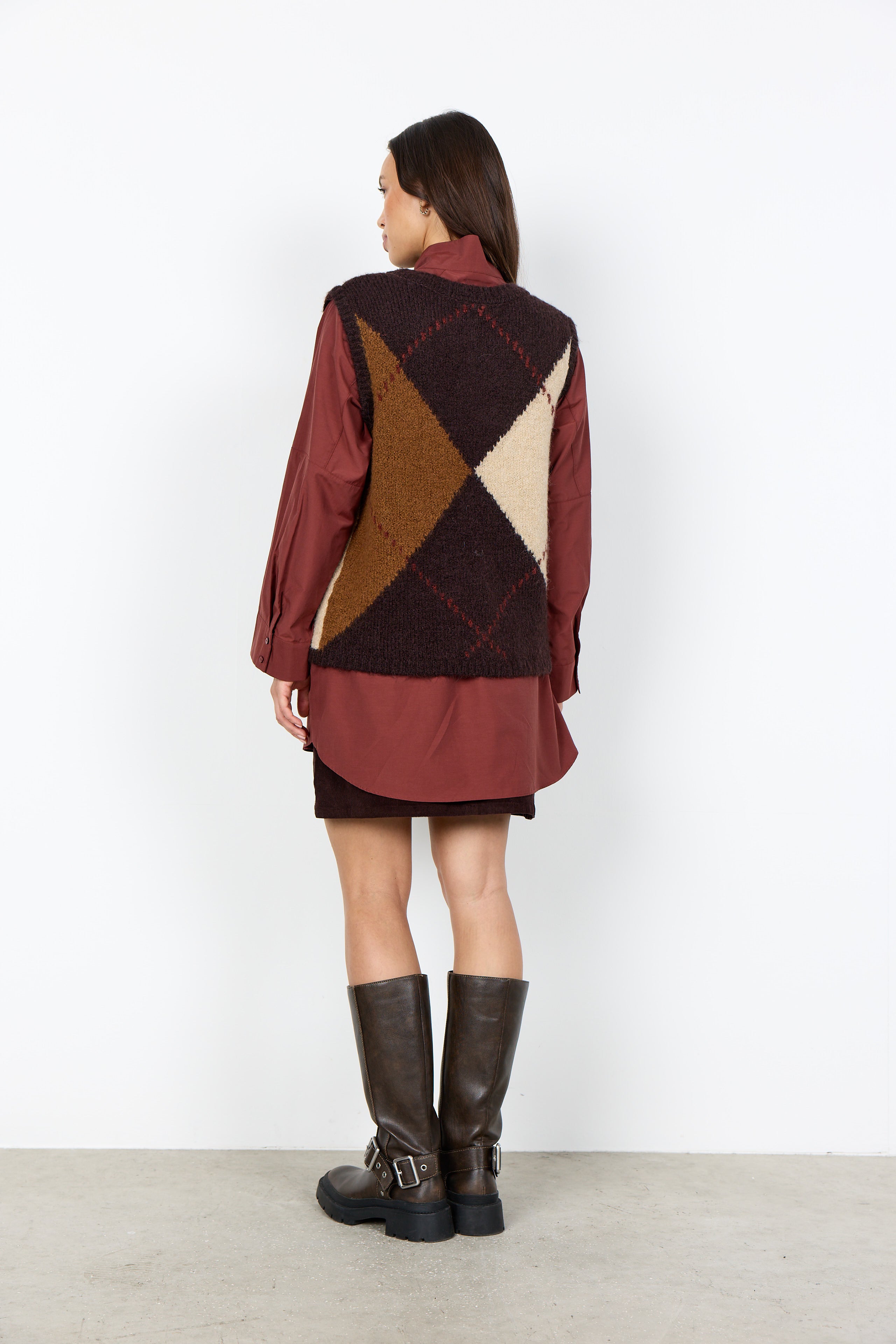Hacer Argyle Crewneck Sweater Vest