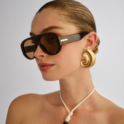 Dream Boat Oversized Aviator Sunglasses