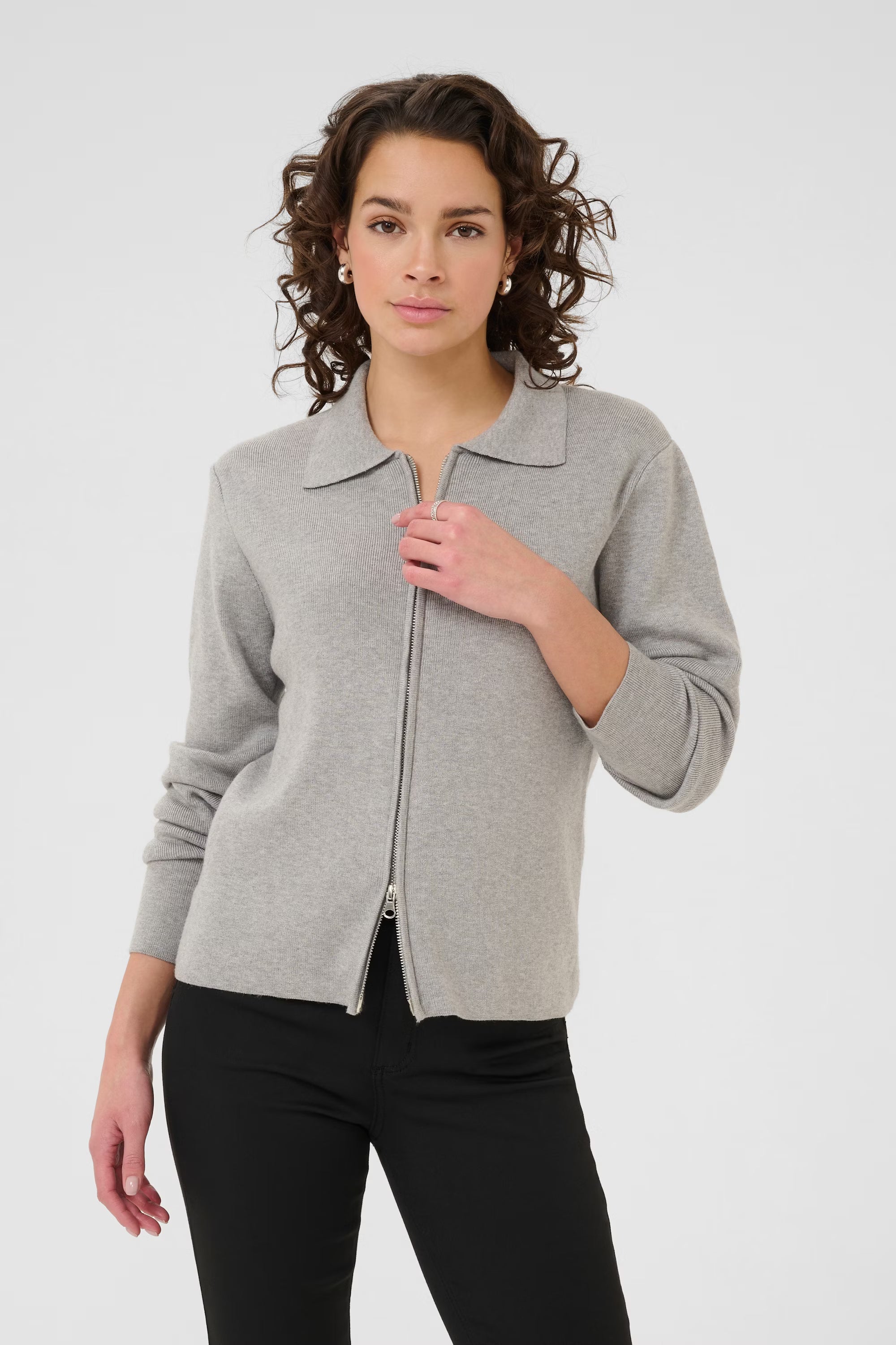 Visja Zip-Up Cardigan