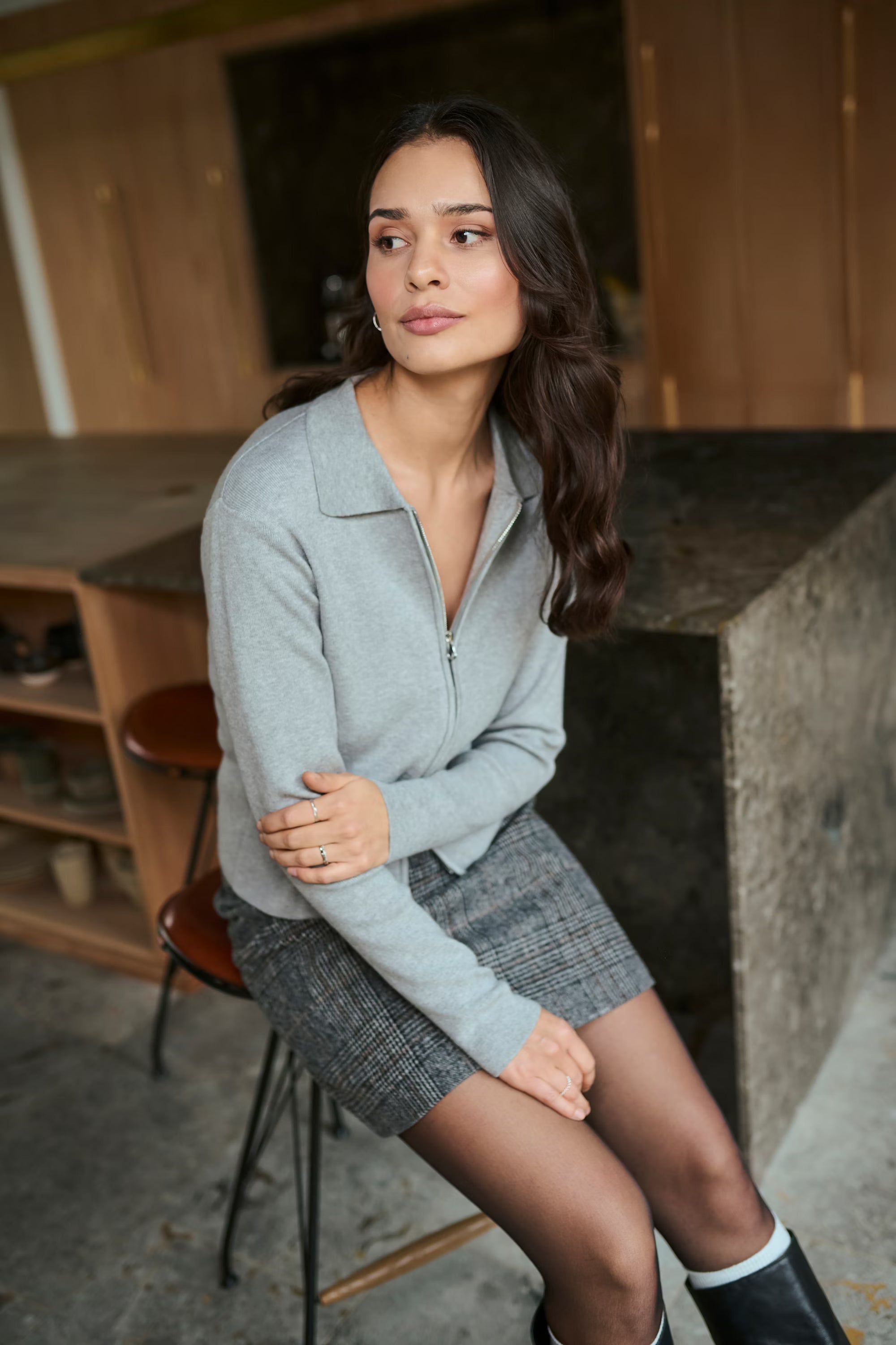 Visja Zip-Up Cardigan