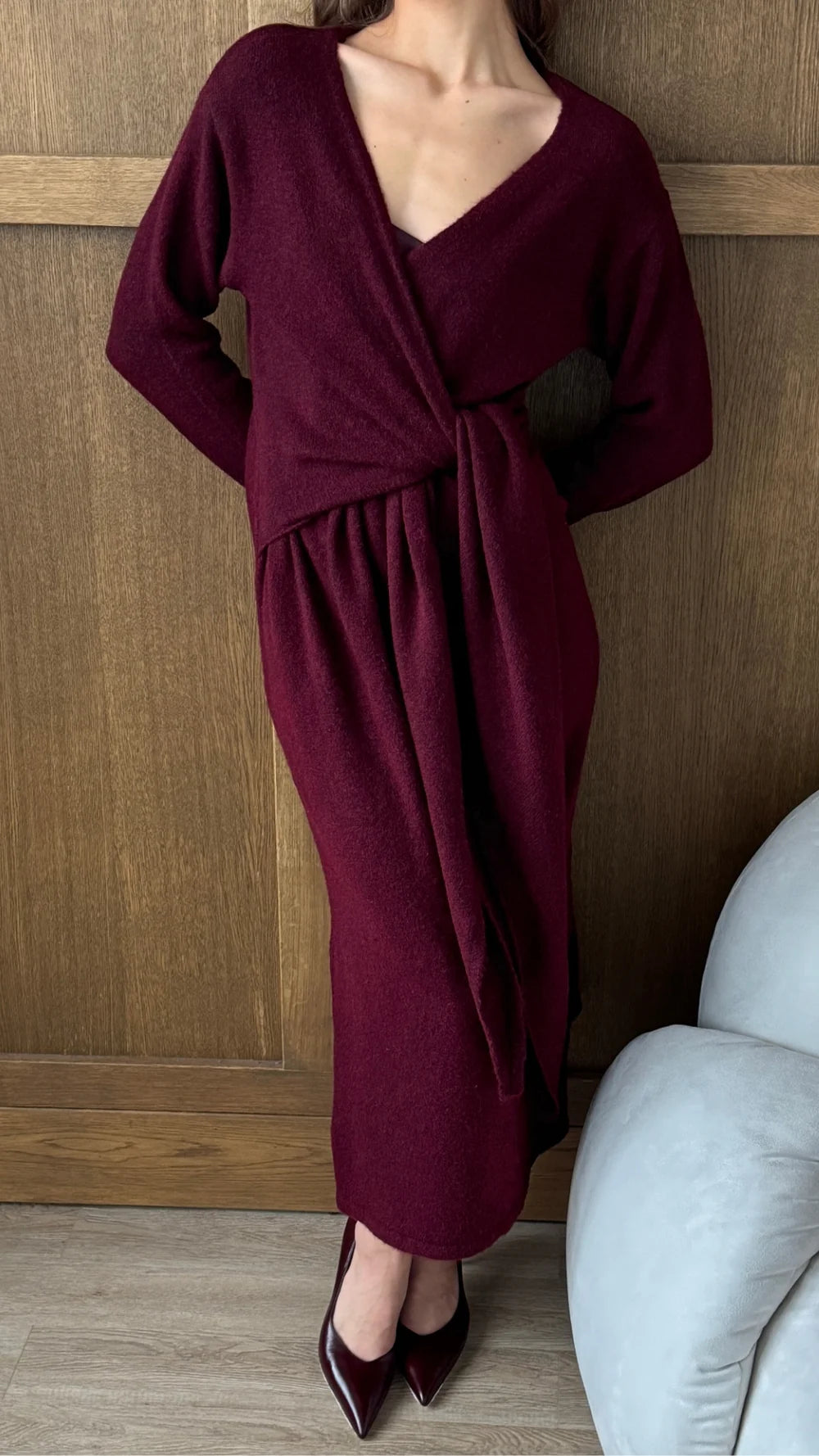 Keira Knit Wrap Dress