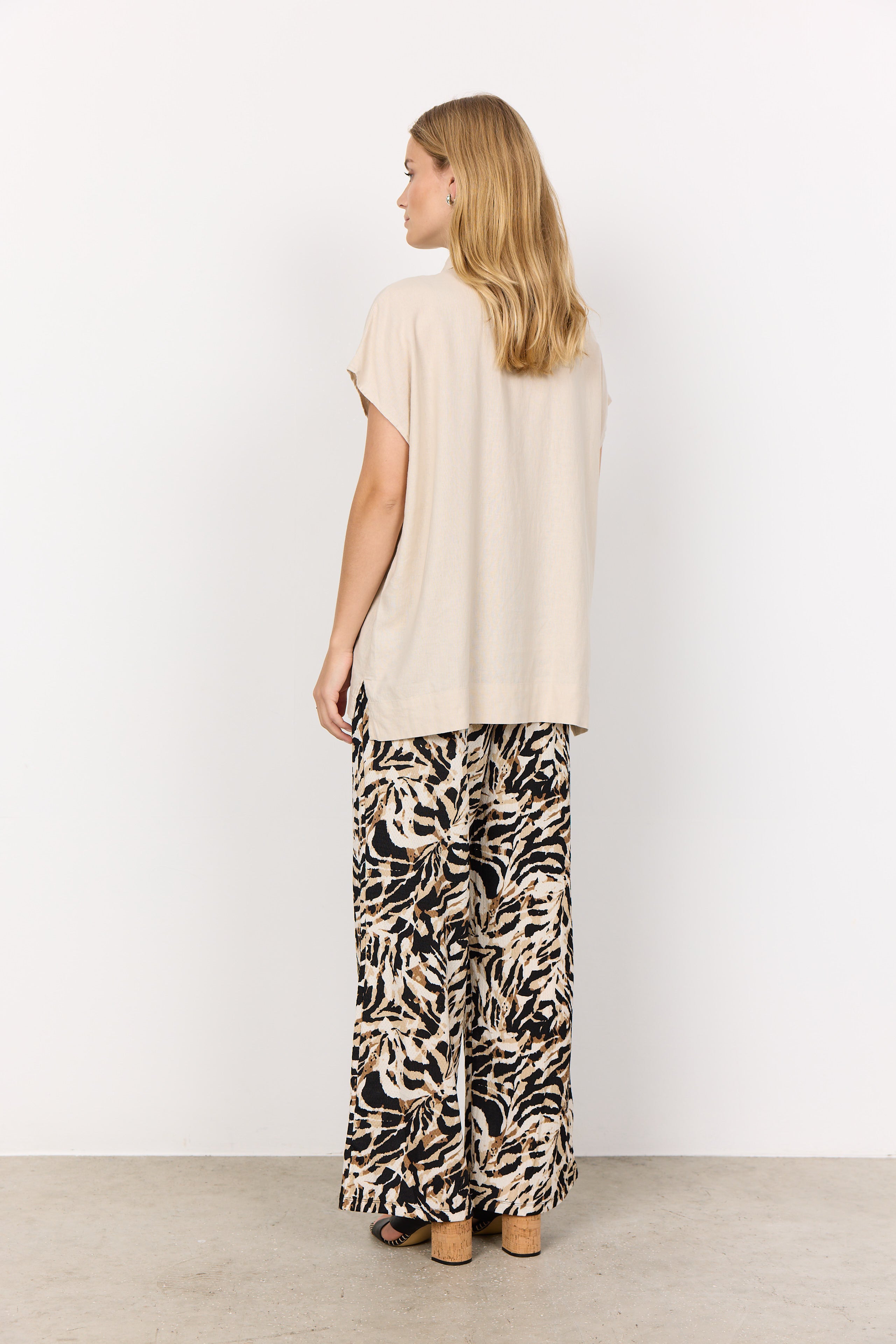 Ina Linen Blend Button-Up Shirt