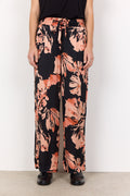 Peach Flowy Floral Pant