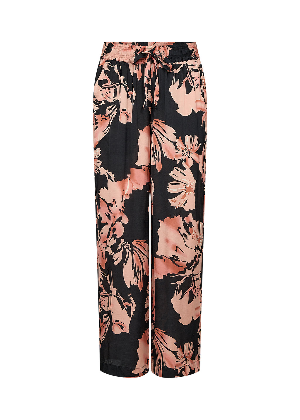 Peach Flowy Floral Pant