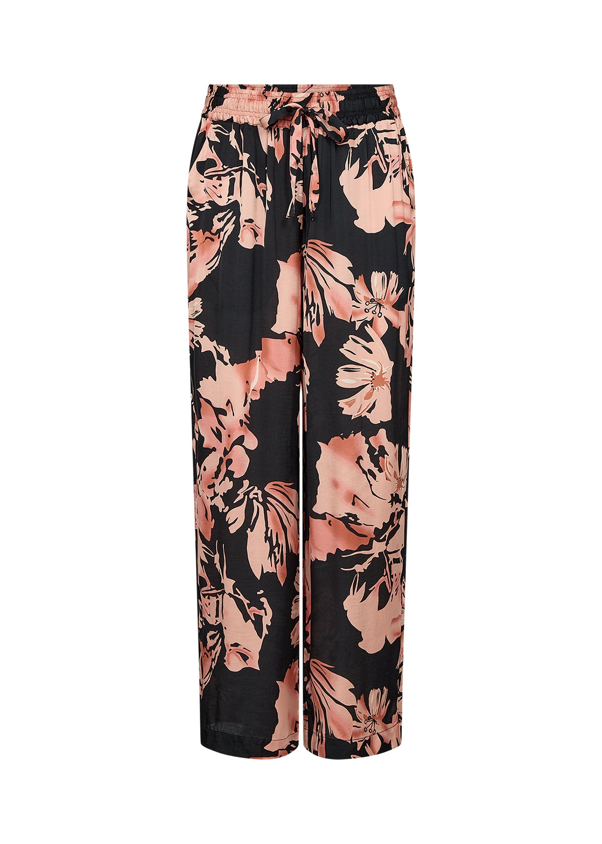 Peach Flowy Floral Pant
