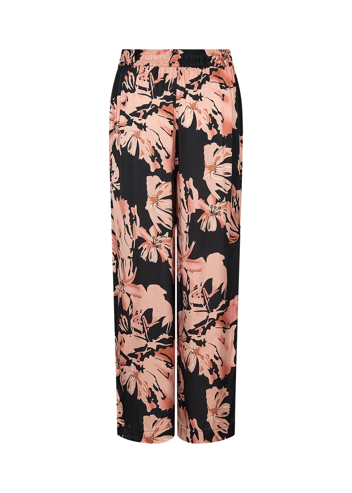 Peach Flowy Floral Pant