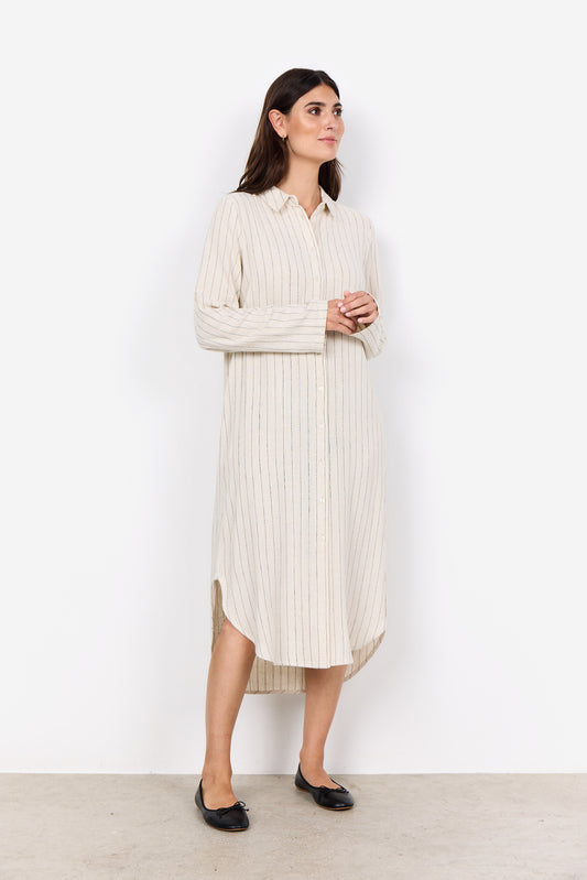 Poula Collared Midi Shirt Dress
