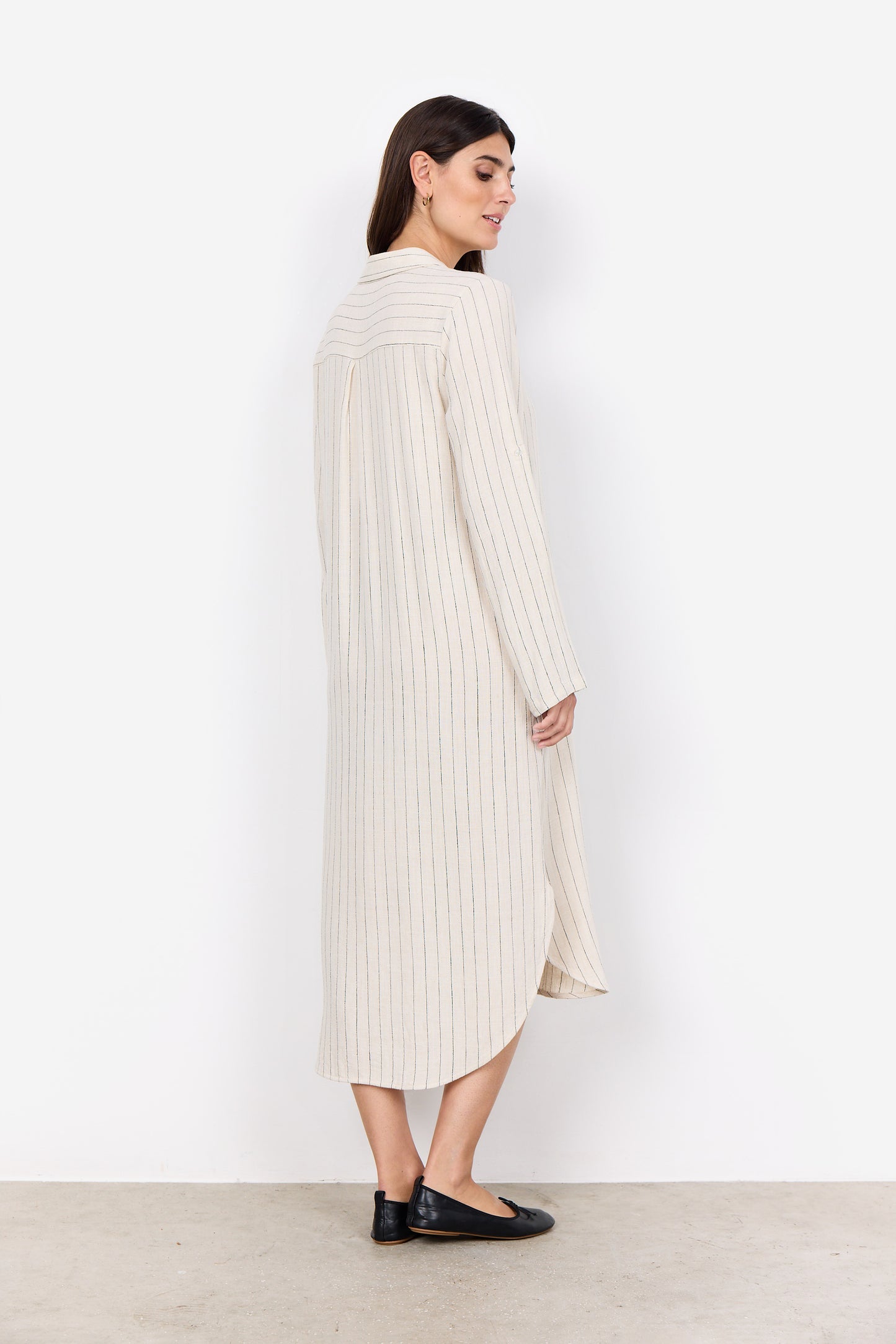 Poula Collared Midi Shirt Dress