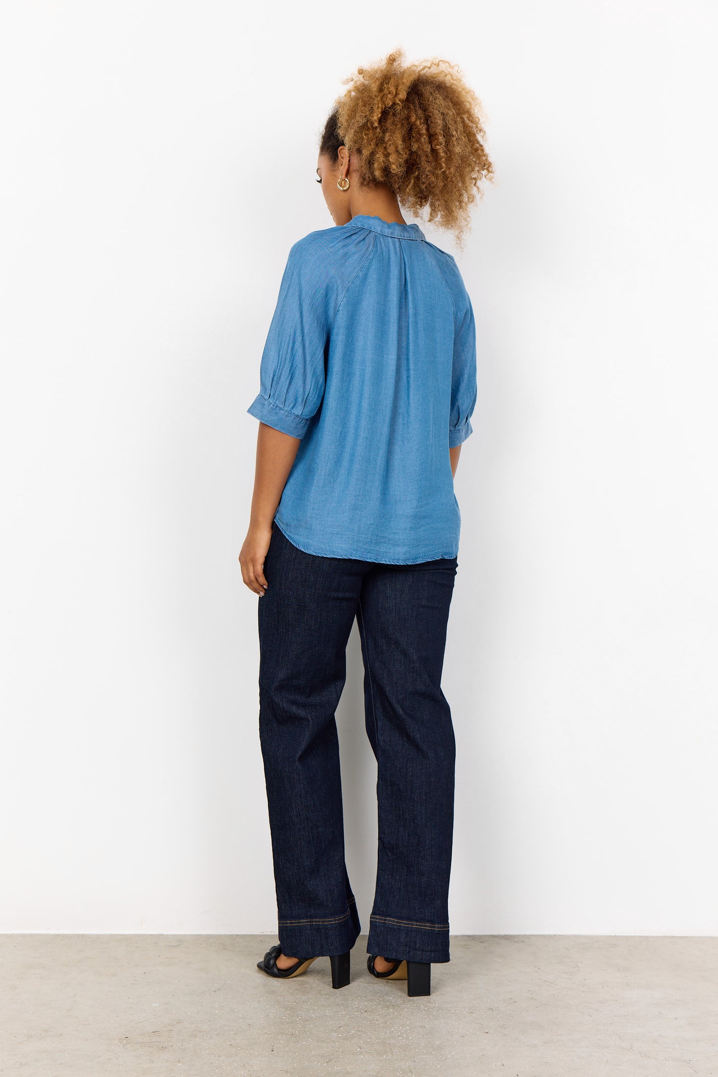 Liv 3/4 Sleeve Soft Denim Shirt