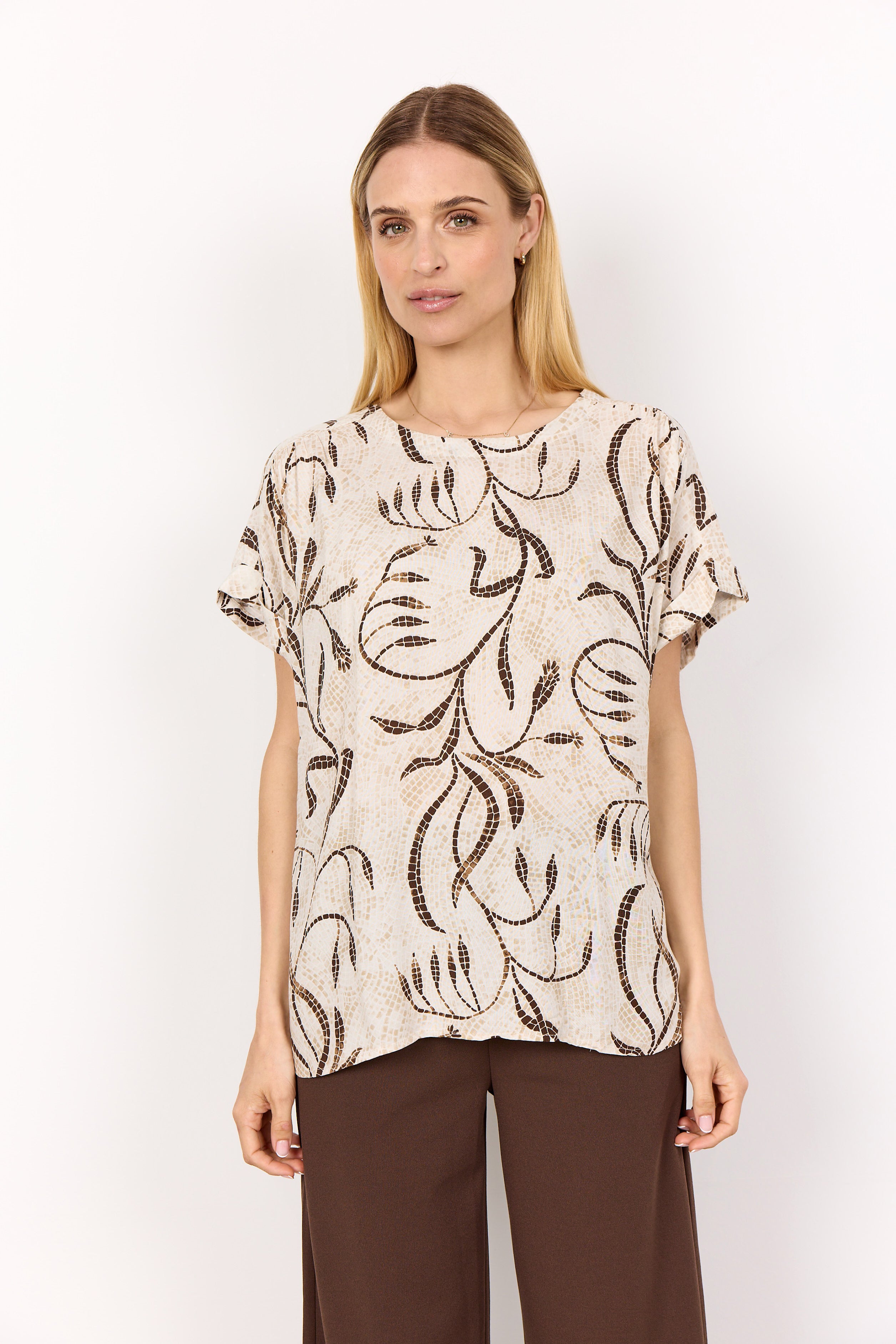 Sabira Mosaic Print Blouse