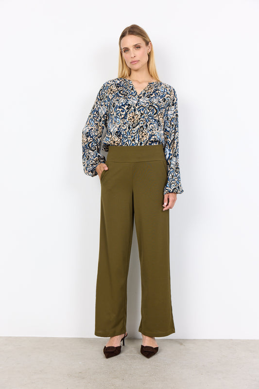 Vava Intricate Print V-Neck Blouse