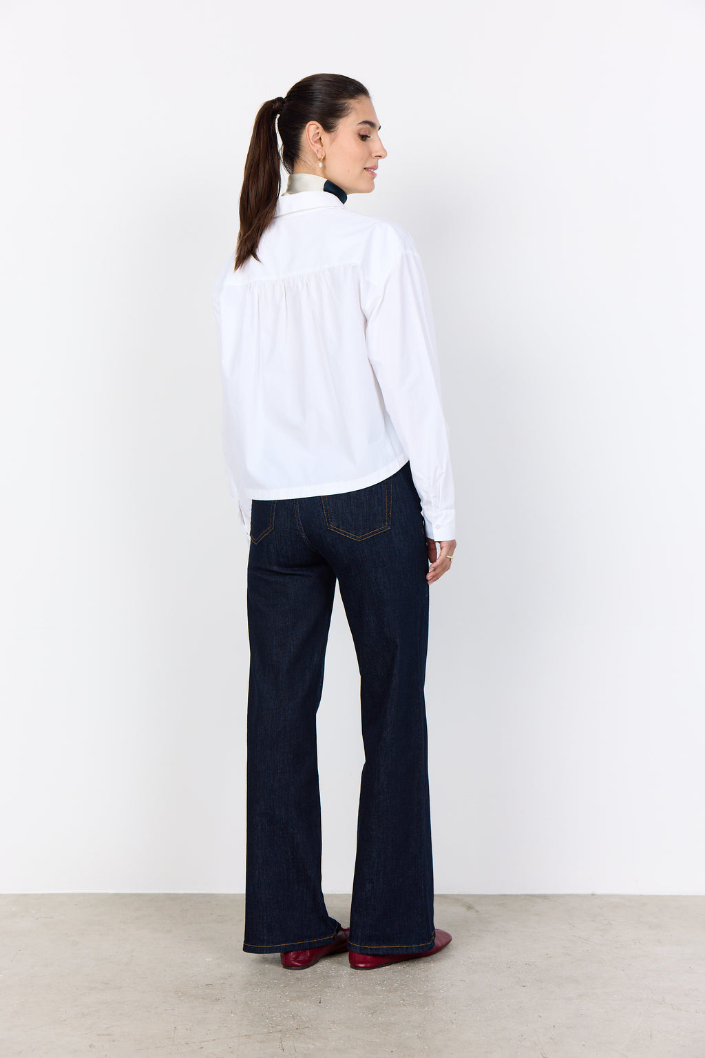 Netti Cropped Button-Down Shirt
