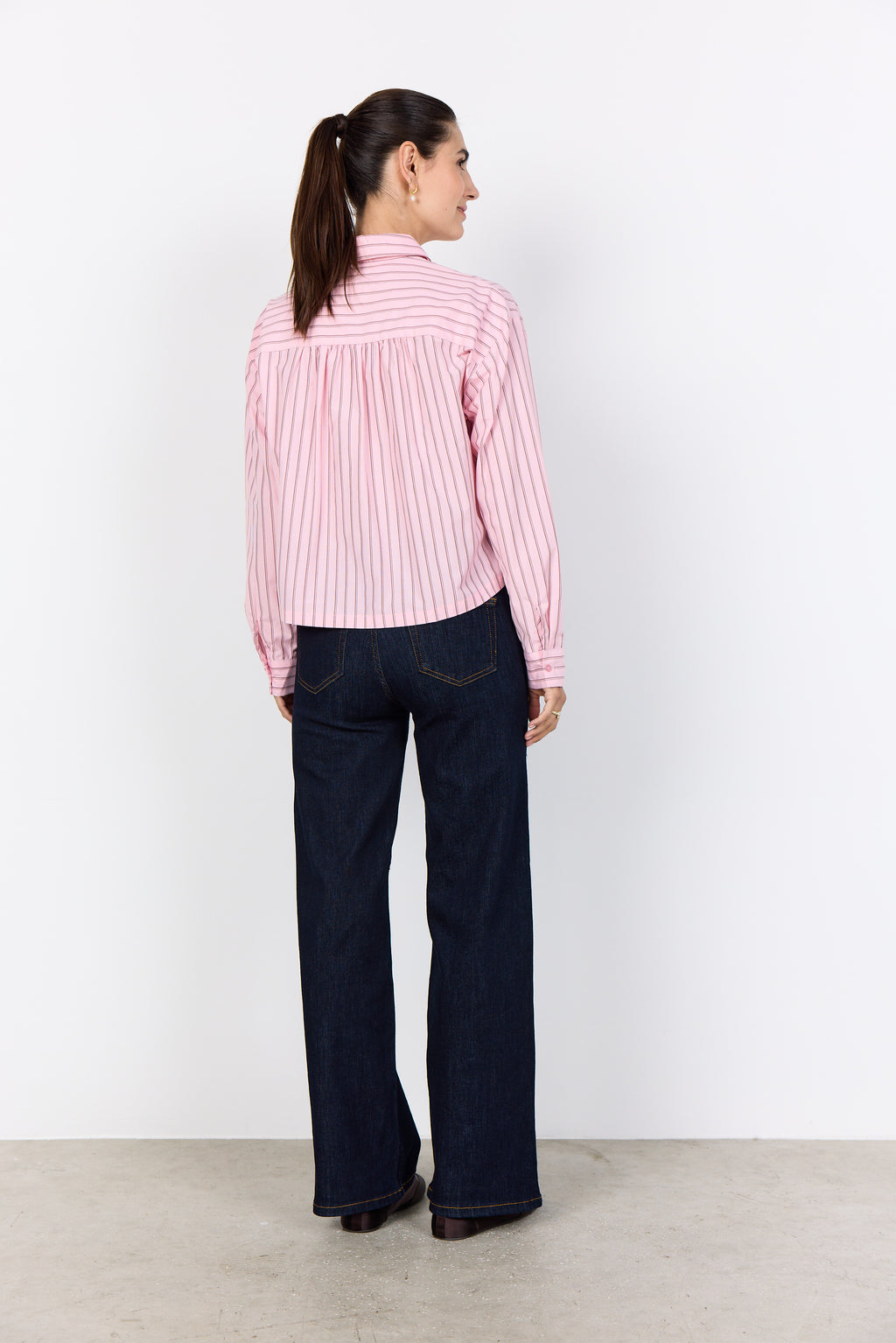 Bardot Striped Button-Down Blouse