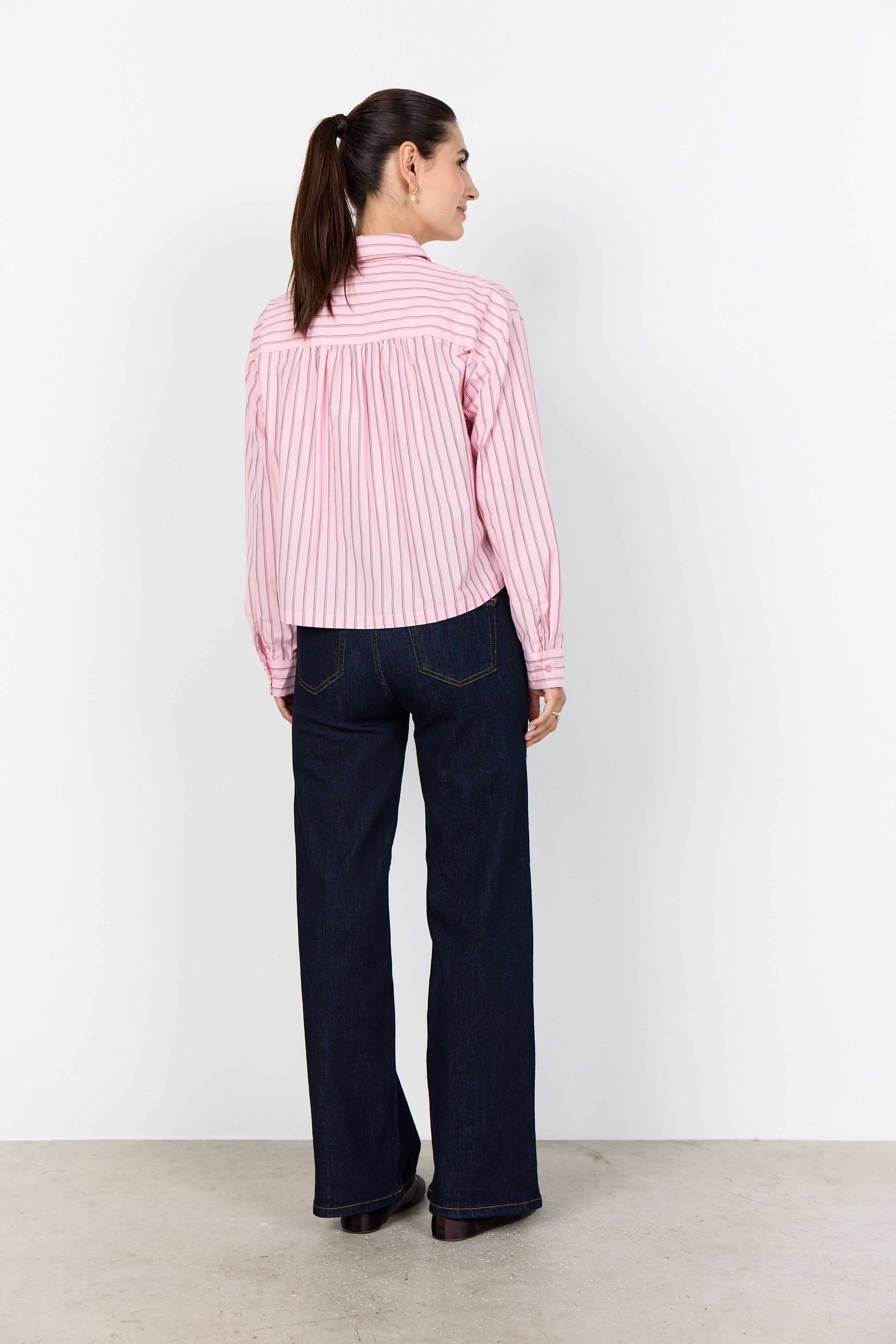 Bardot Striped Button-Down Blouse