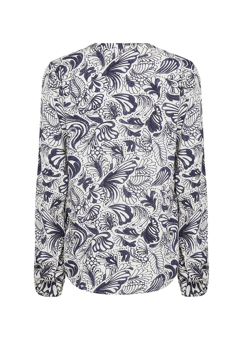 Bayan V-Neck Botanical Print Blouse