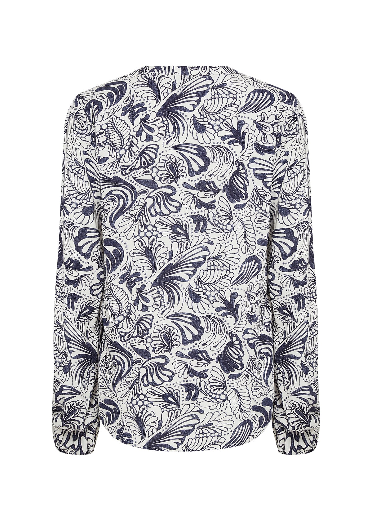 Bayan V-Neck Botanical Print Blouse