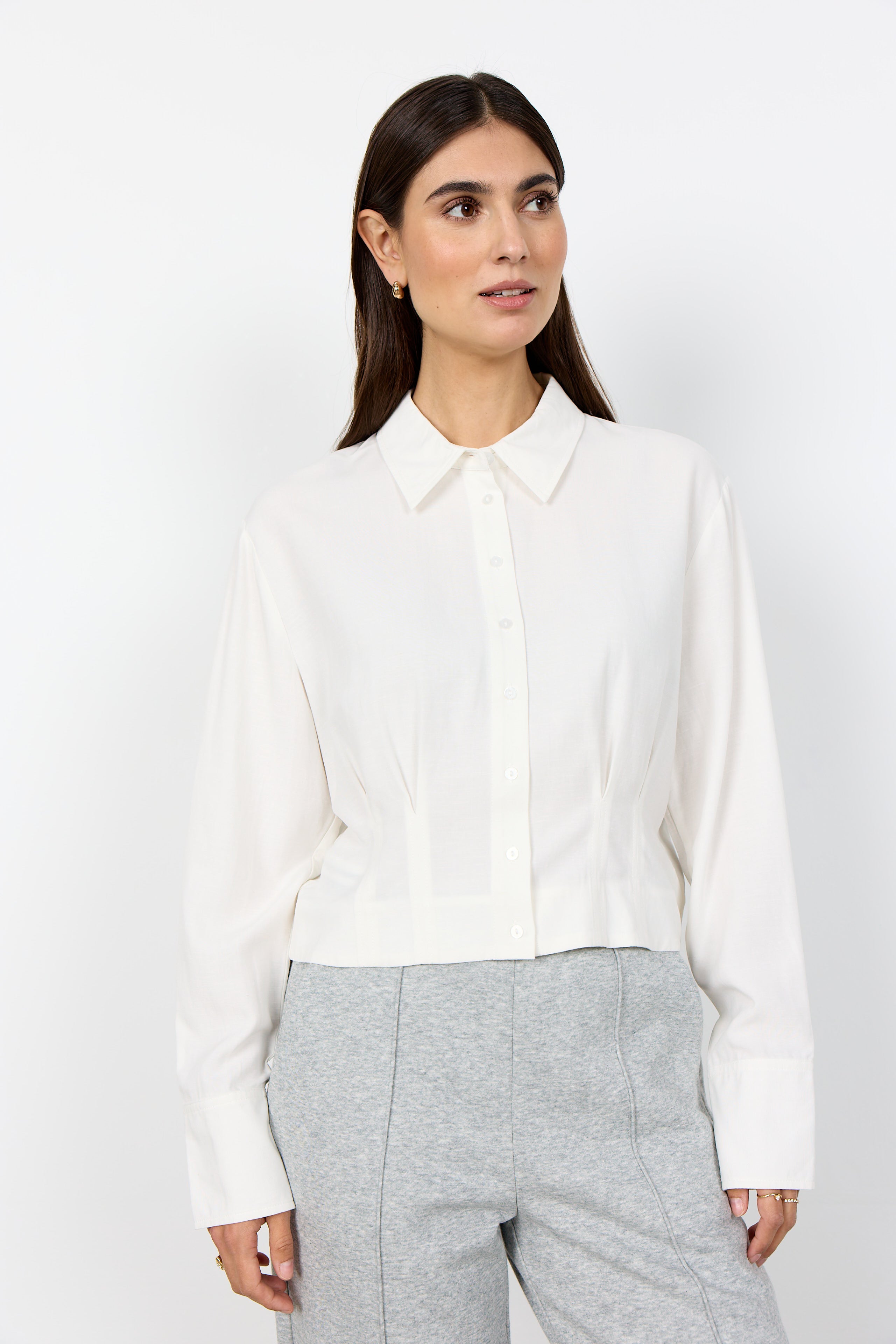 Cala Pleat Detail Button-Up Shirt