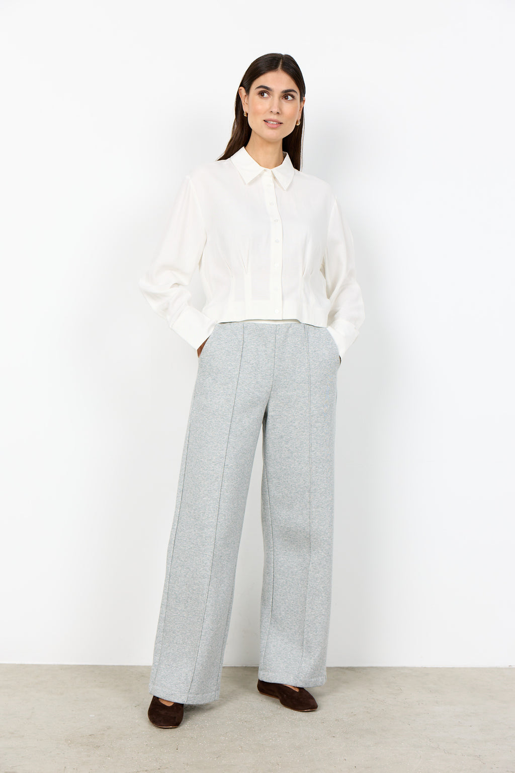 Cala Pleat Detail Button-Up Shirt