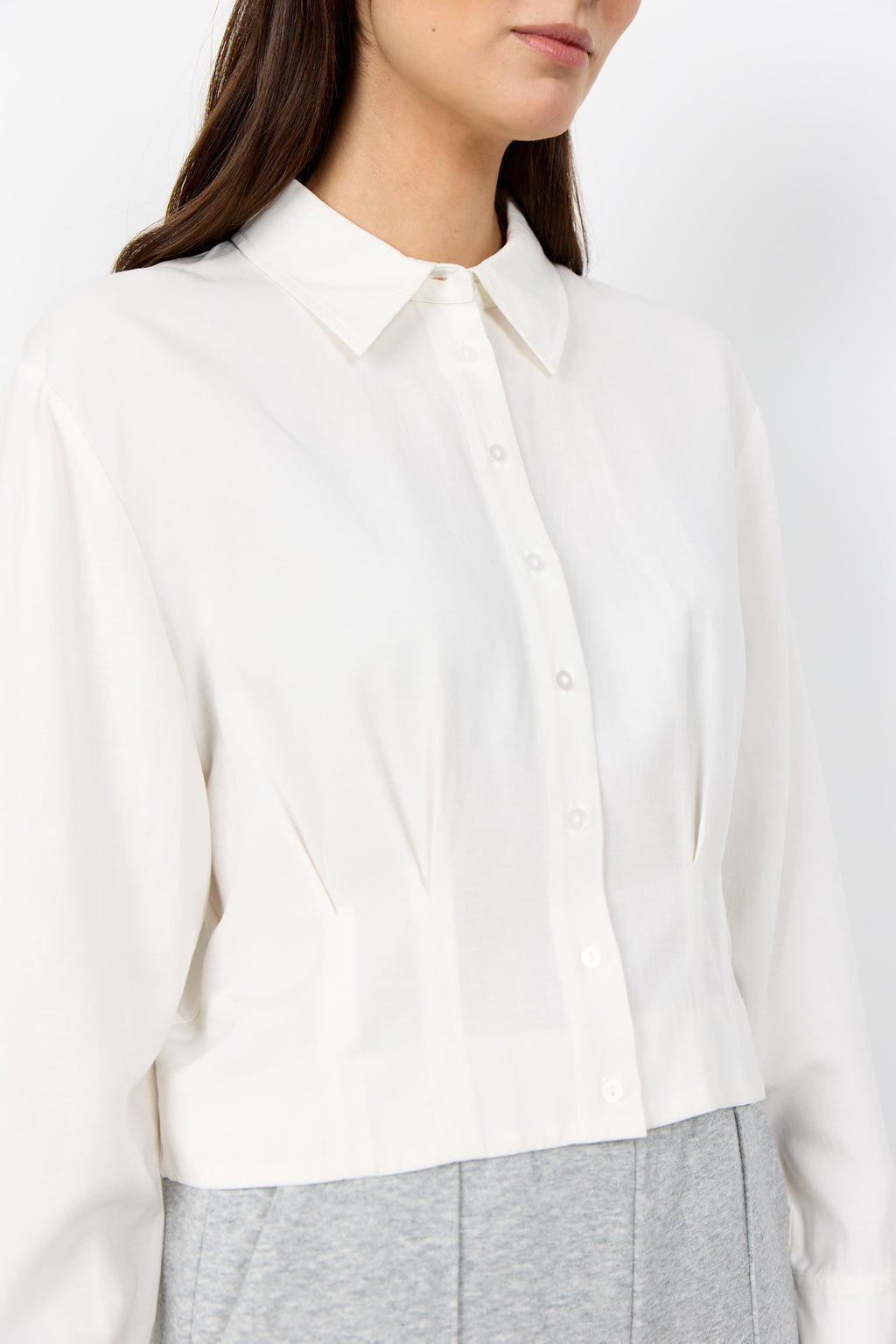 Cala Pleat Detail Button-Up Shirt