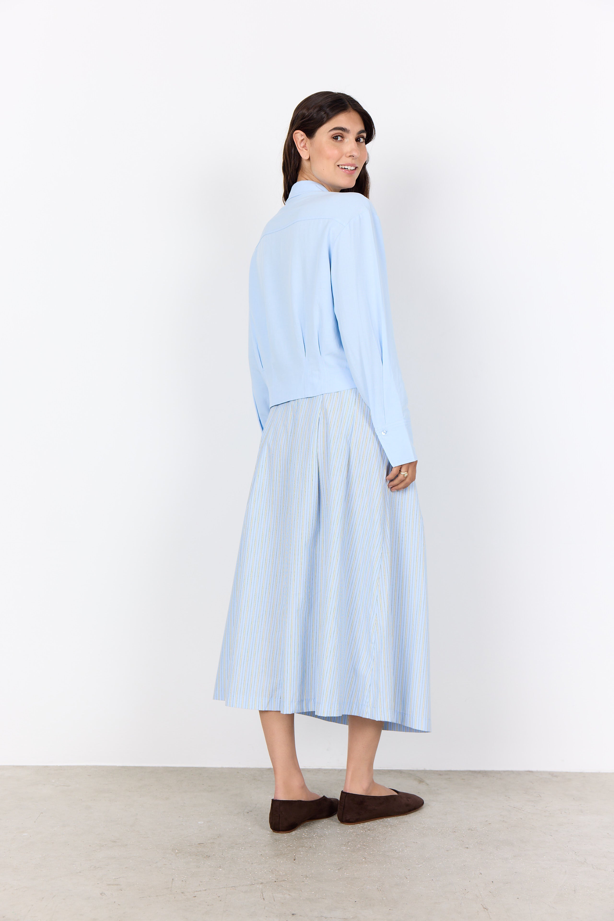 Cala Pleat Detail Button-Up Shirt