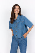 Caisho Pinstripe Denim Shirt