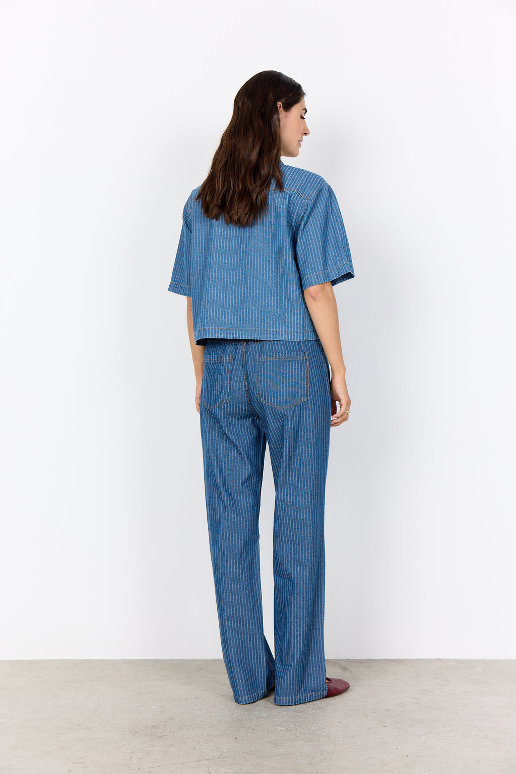 Caisho Pinstripe Denim Shirt