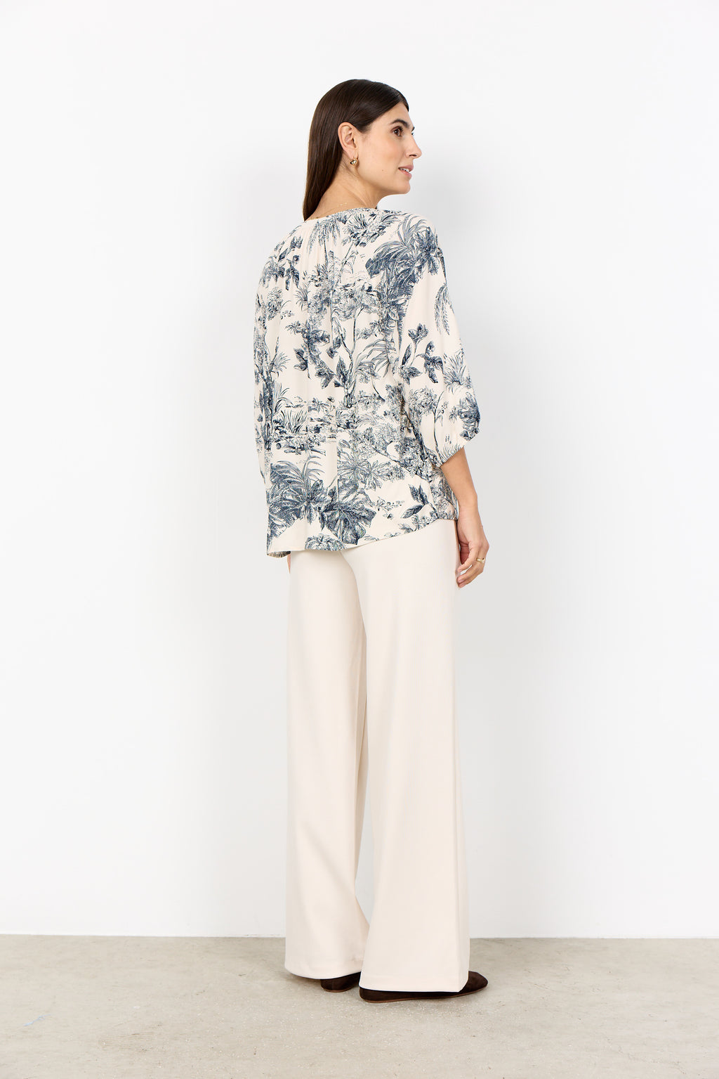Carli Nature Print 3/4 Sleeve Blouse