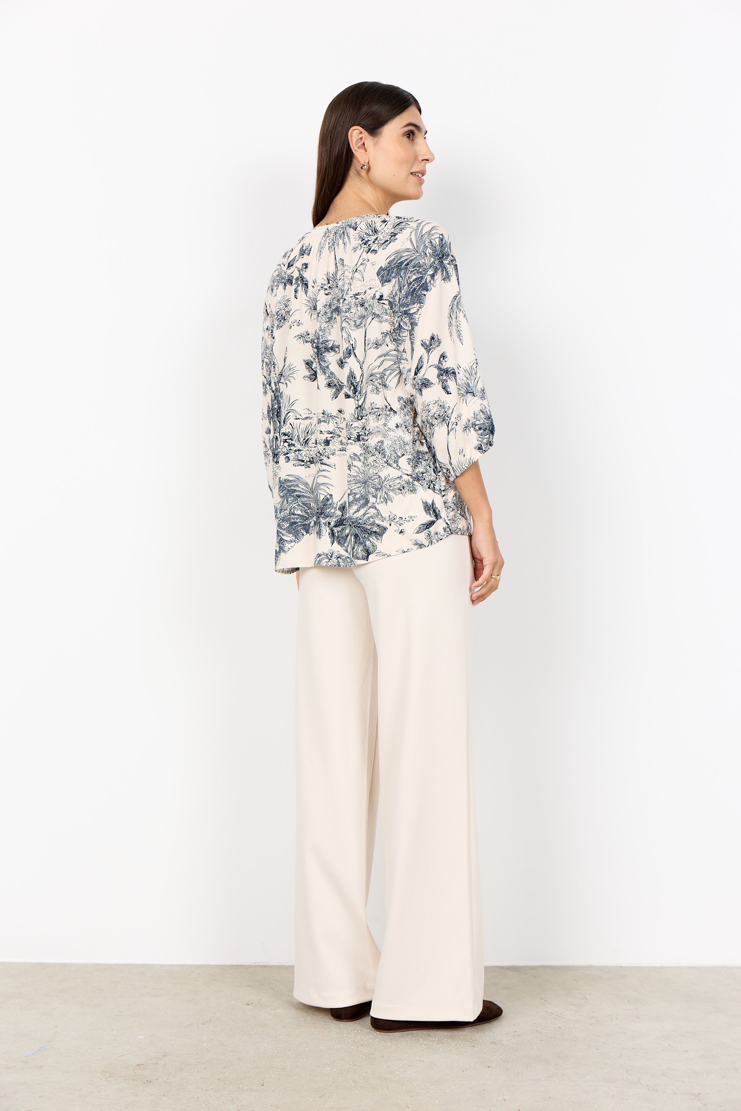 Carli Nature Print 3/4 Sleeve Blouse